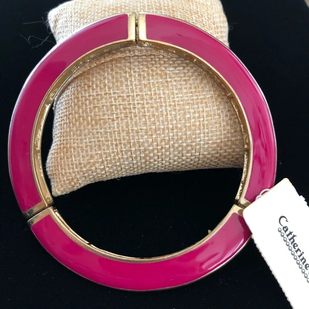 NWT Catherine Stein‎ Gold Pink Articulated Bracelet